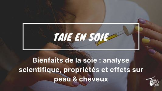visuel d'article de blog sur les bienfaits de la soie sur la peau et les cheveux