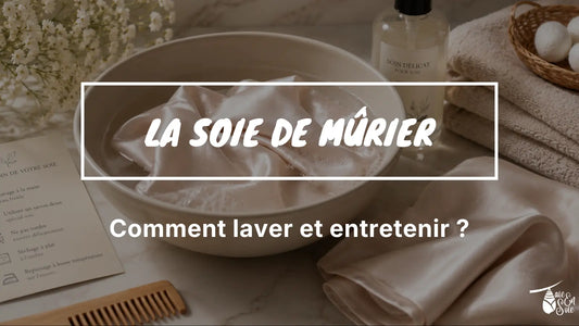 Taie d’oreiller en soie blanche illustrant les bonnes pratiques d’entretien de la soie de mûrier