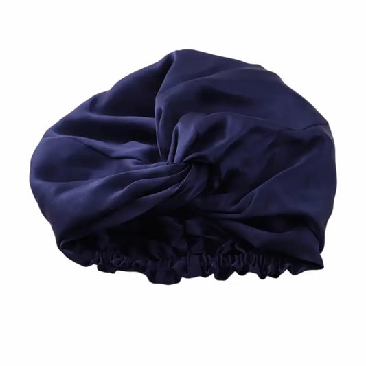 Bonnet en Soie Bleu Marine – 19 Mommes