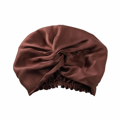 Bonnet en Soie Café Foncé – 19 Mommes
