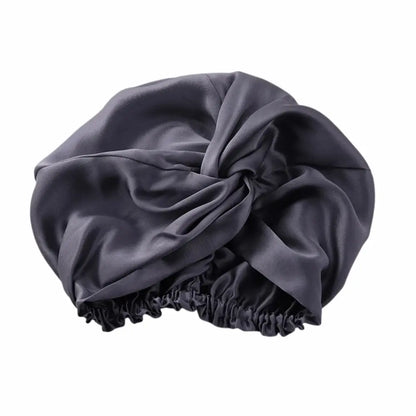Bonnet en Soie Gris Anthracite – 19 Mommes