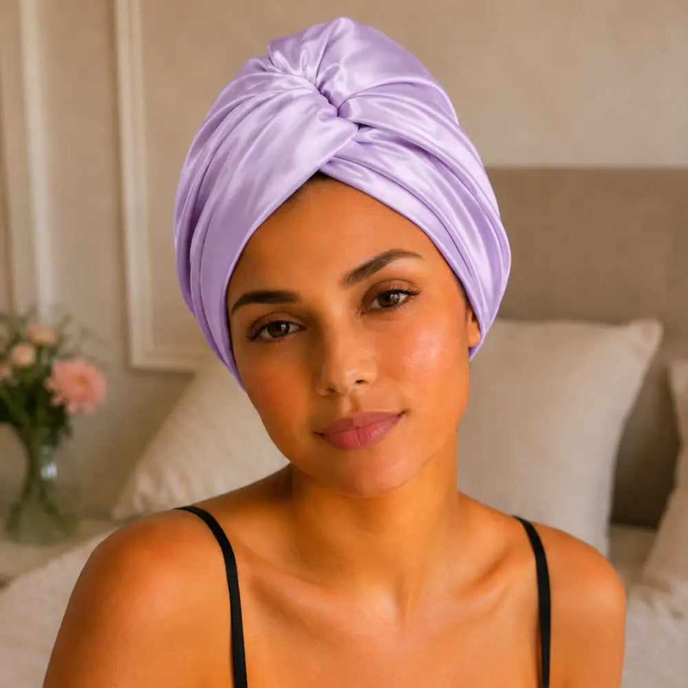 Bonnet en Soie Lavande – 19 Mommes