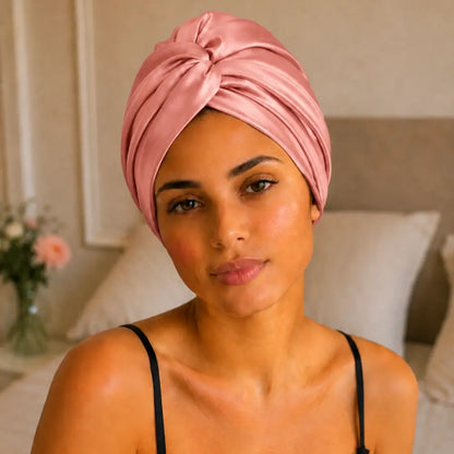 Bonnet en Soie Rose Pêche – 19 Mommes