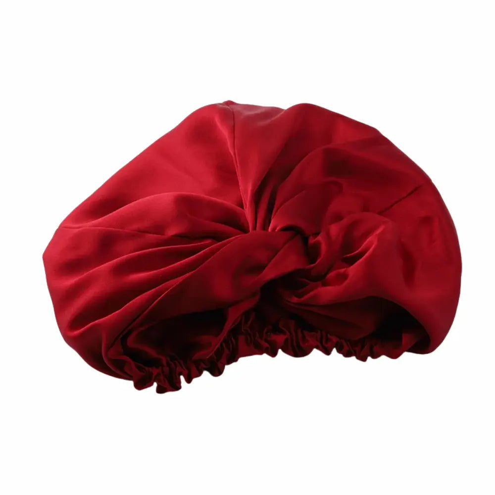 Bonnet en Soie Rouge Profond – 19 Mommes