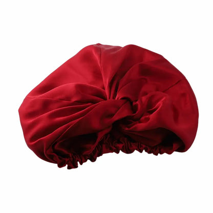Bonnet en Soie Rouge Profond – 19 Mommes