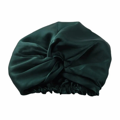 Bonnet en Soie Vert Profond – 19 Mommes